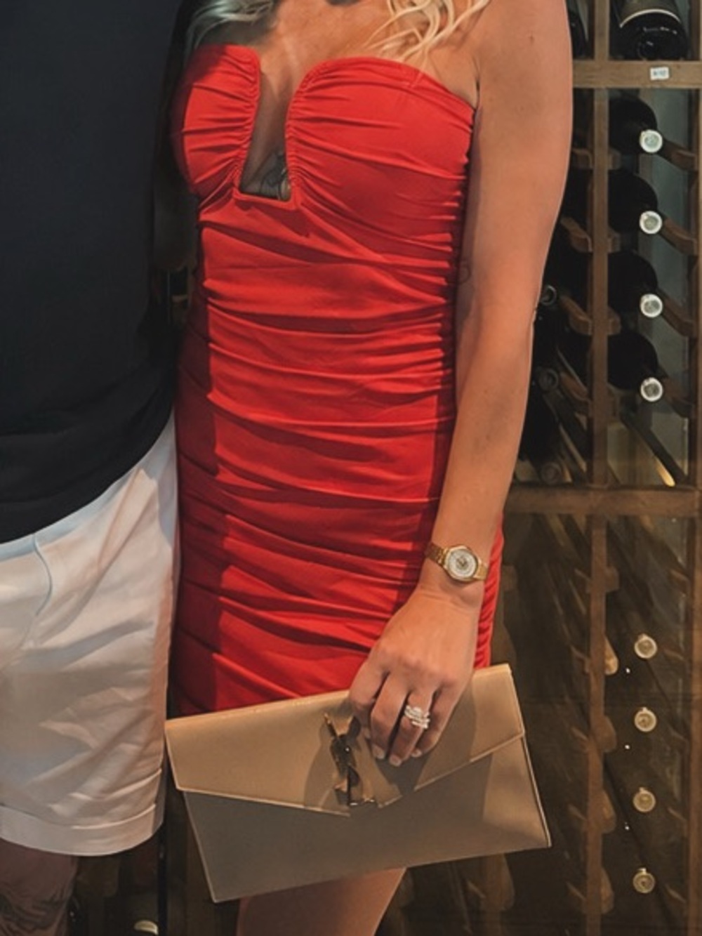Vici One Last Time Strapless Mini Dress in Red - Picture 2 of 2